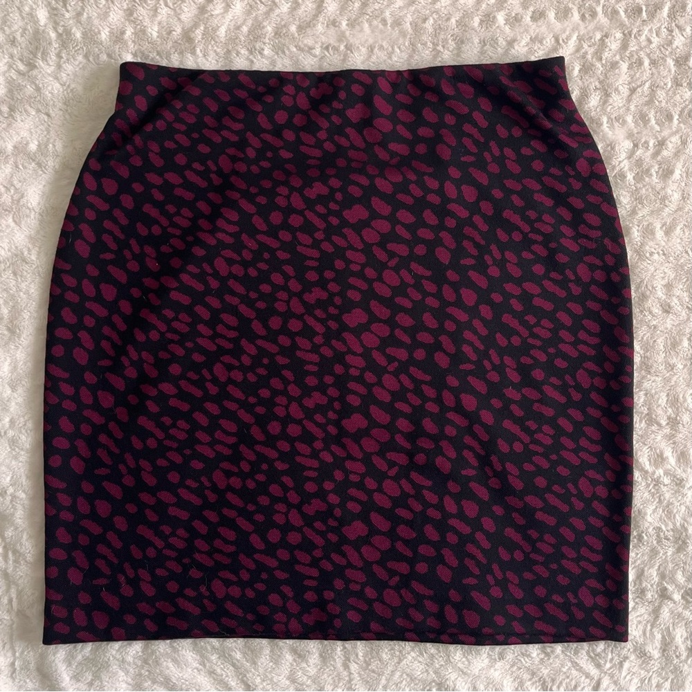 Purple leopard mini skirt